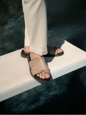 Sandales Homme en Cuir Élégantes | CHEVAL NOI
